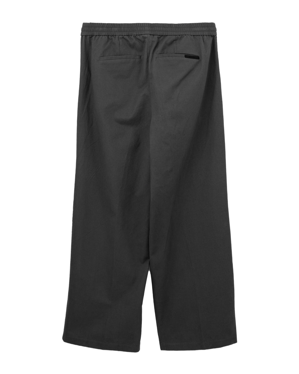 Cotton twill pleat front drawstring pant