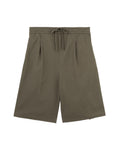 Cotton twill relaxed drawstring shorts