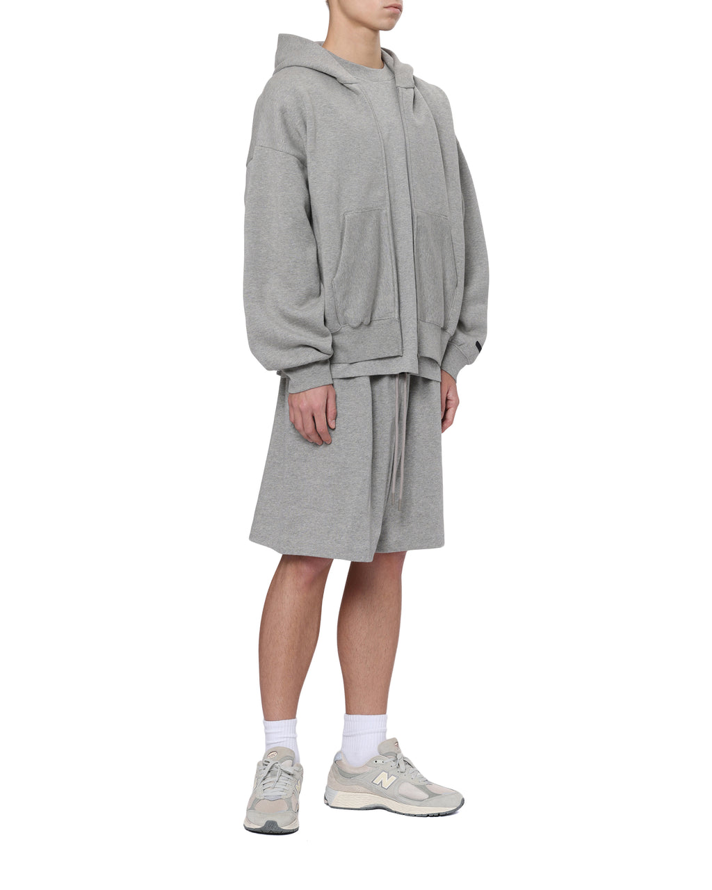 Drawstring waist sweatshorts