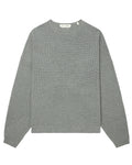 Waffle crew neck sweater