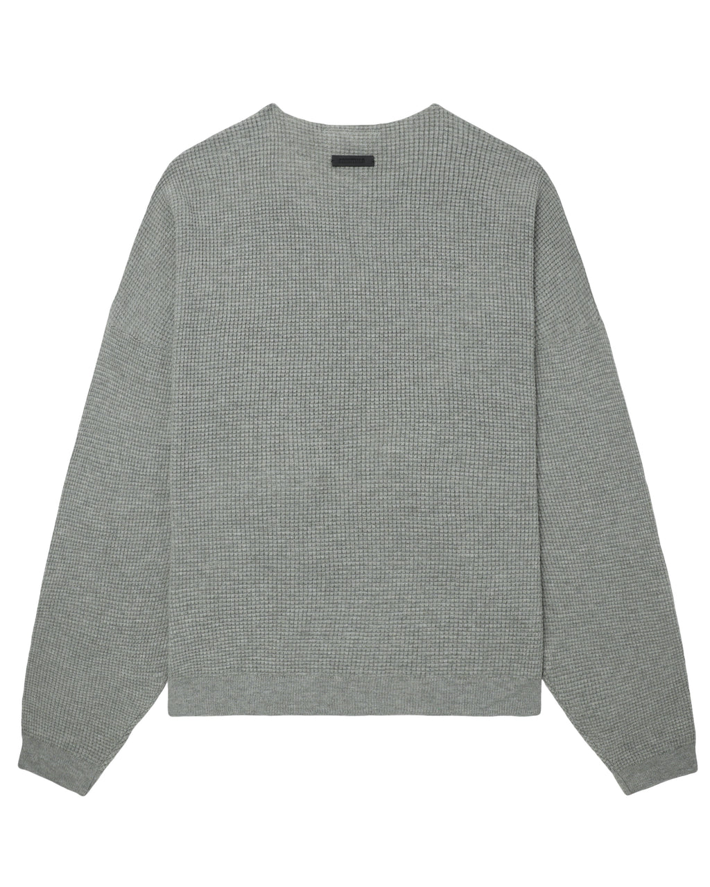 Waffle crew neck sweater