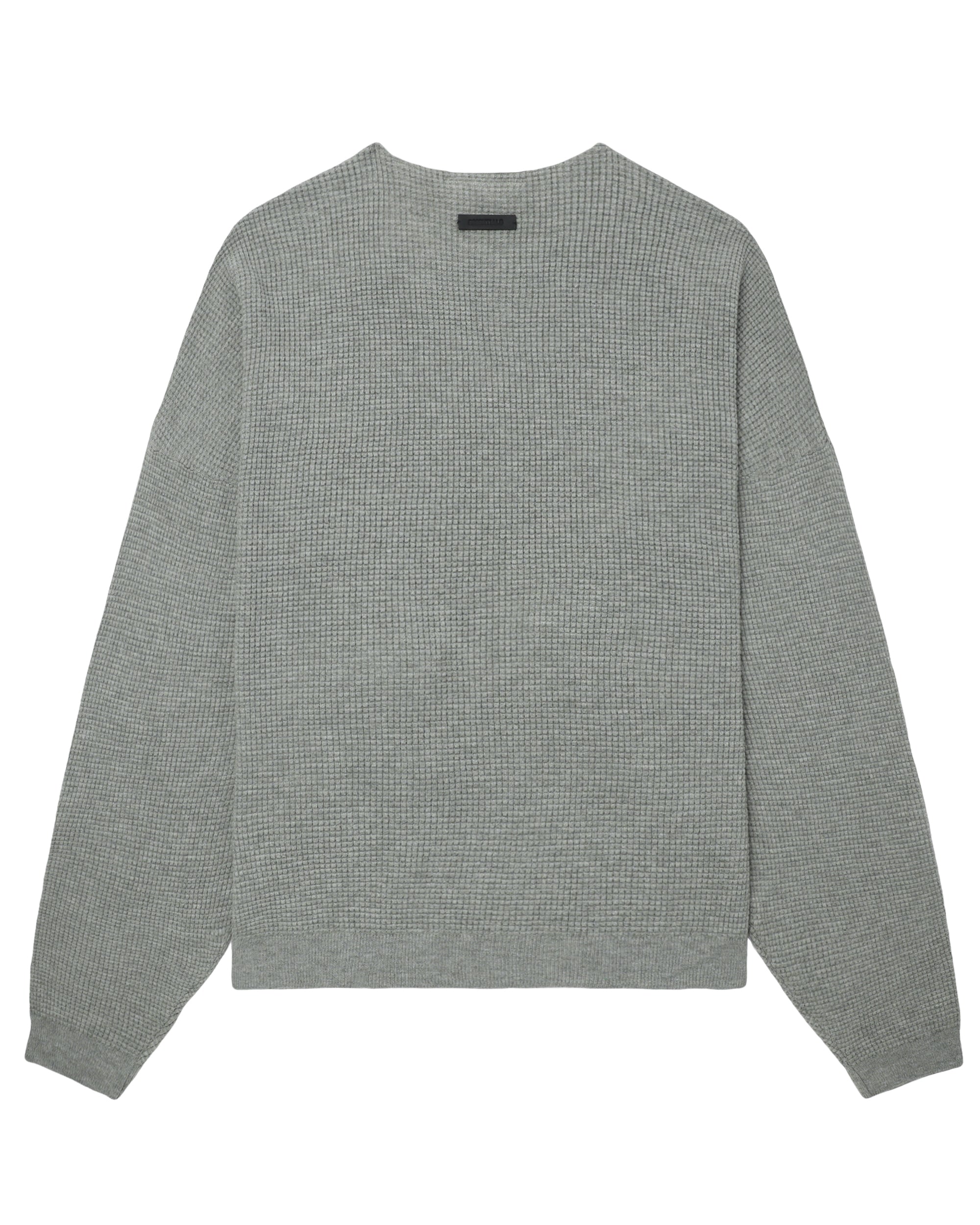 Waffle crew neck sweater