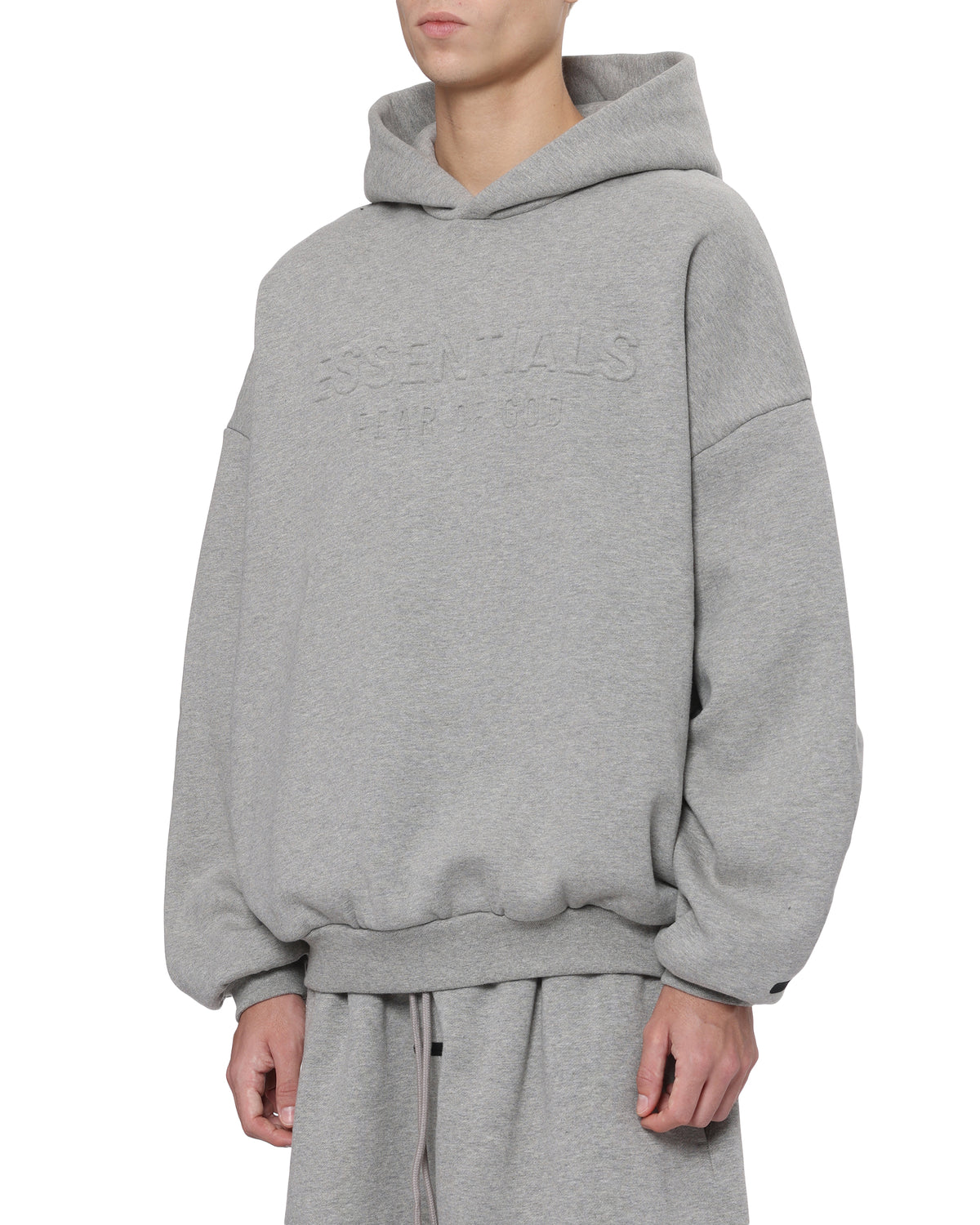 Embossed logo pullover hoodie