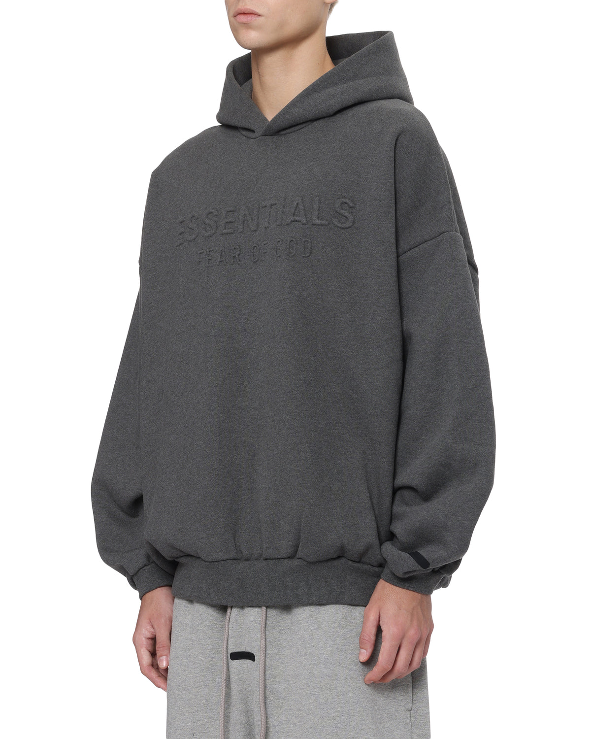 Embossed logo hoodie