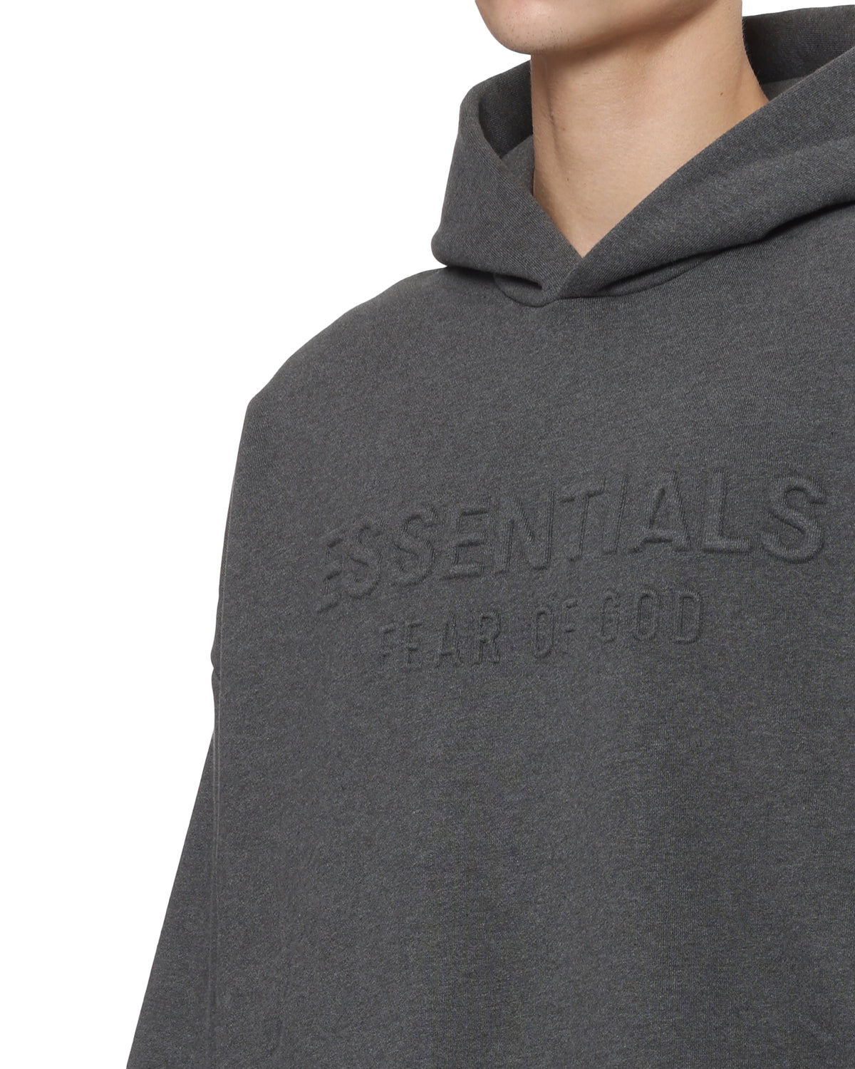 Embossed logo hoodie