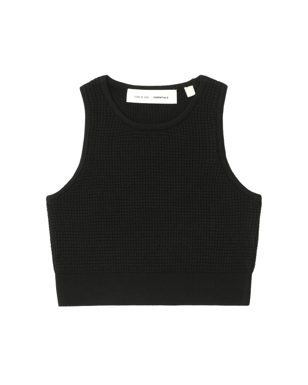 Waffle crop tank top