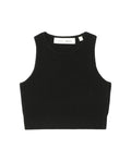 Waffle crop tank top