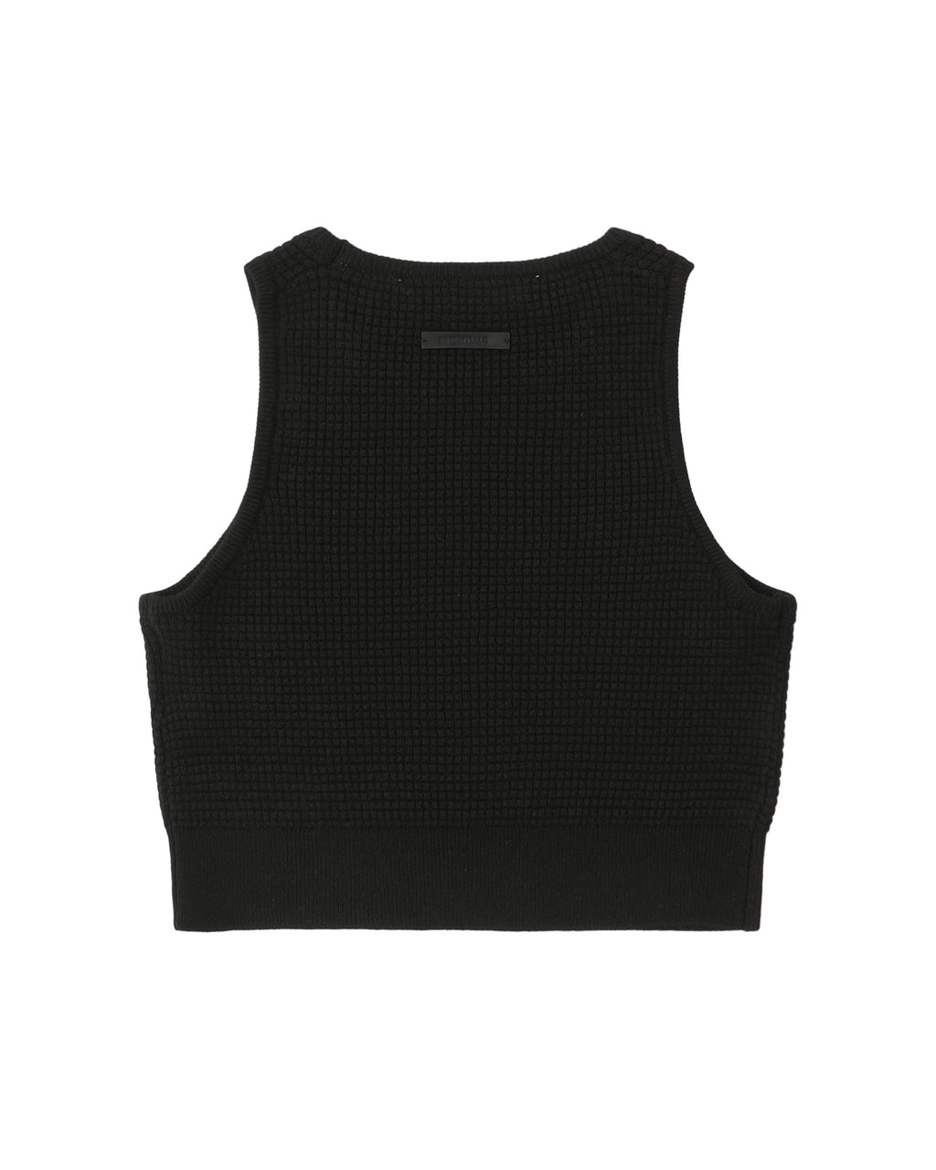 Waffle crop tank top