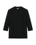 Lapelless long jacket