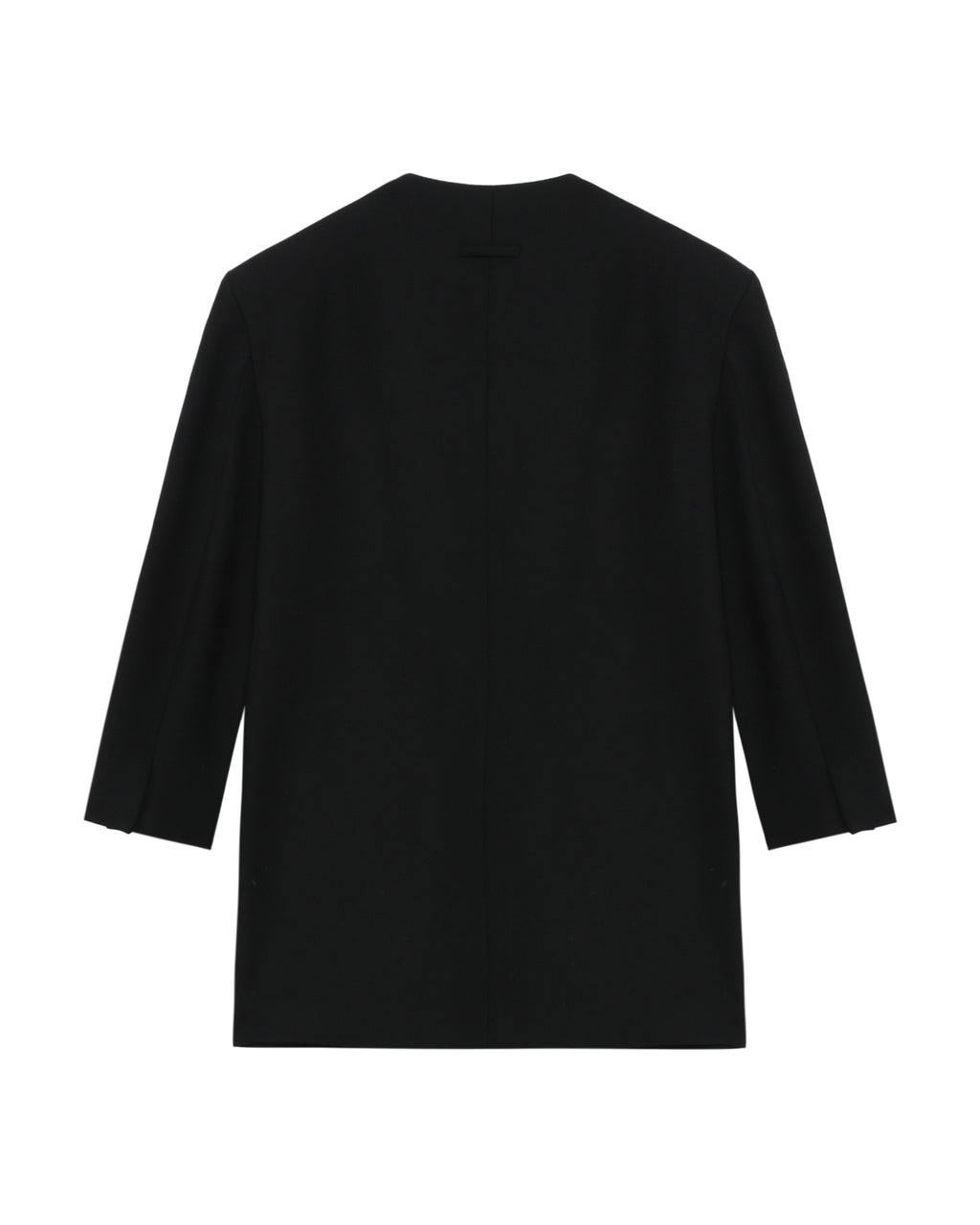 Lapelless long jacket