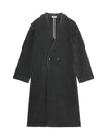 Denim duster lapelless coat