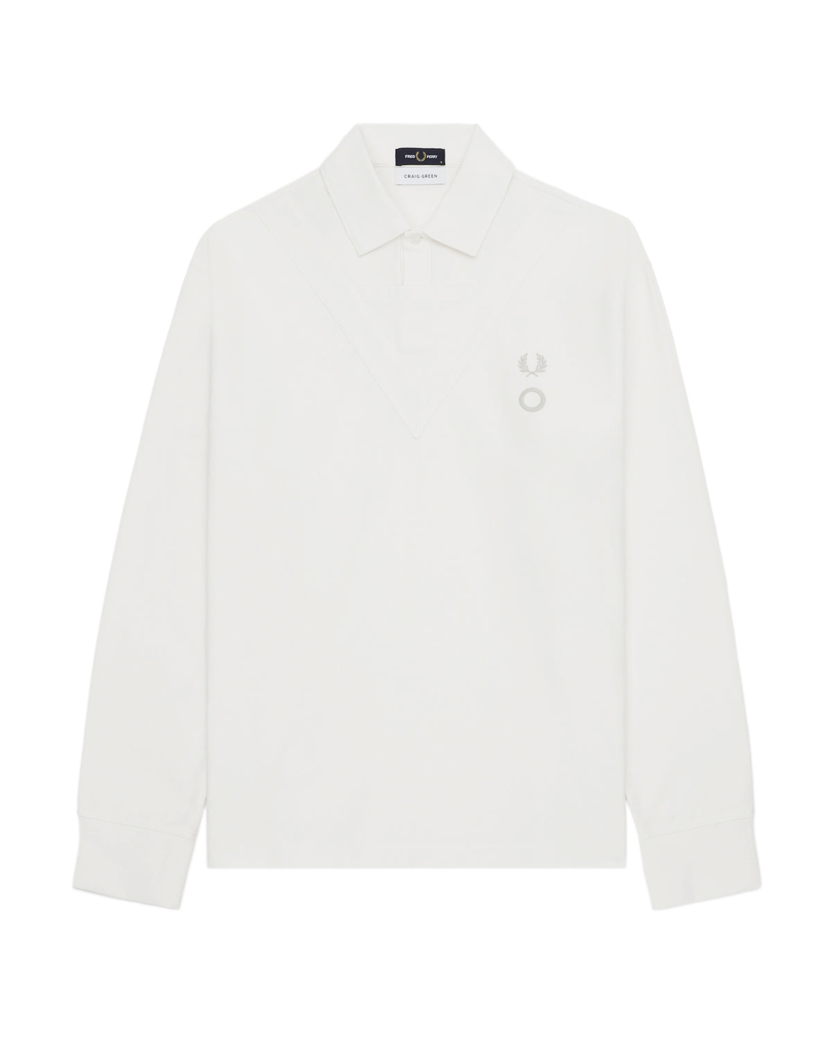 X Craig Green long sleeve V overlay poloshirt