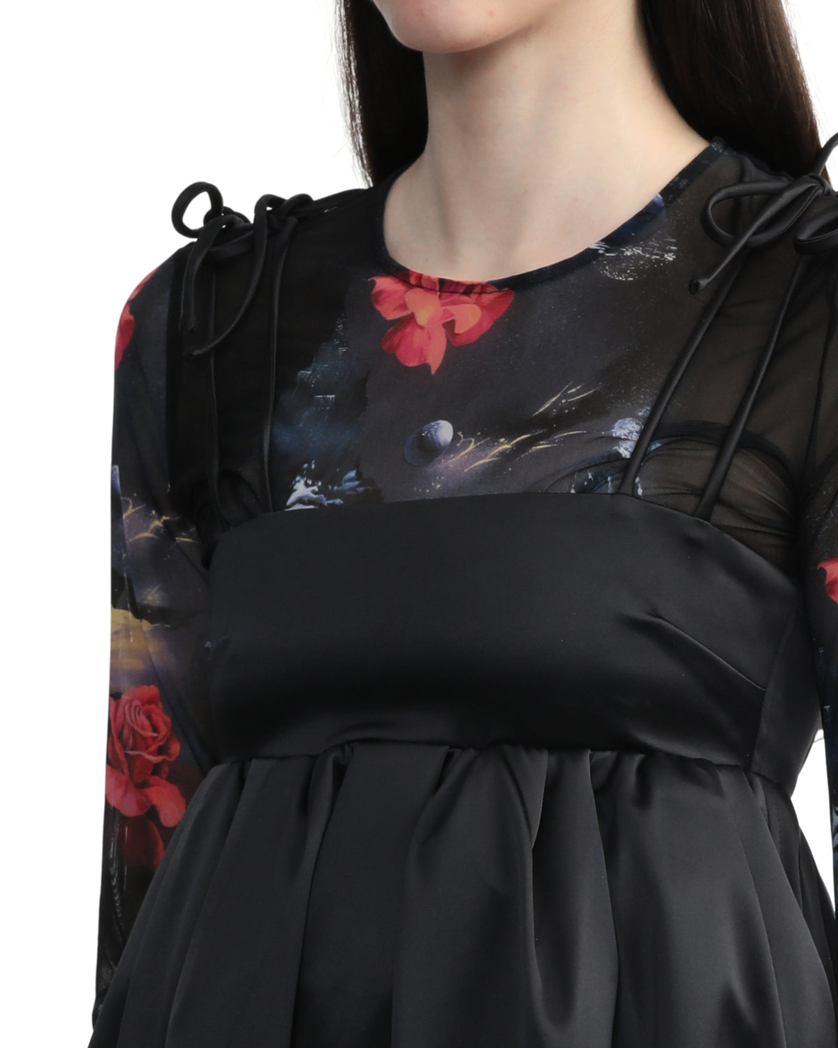 Double satin string dress