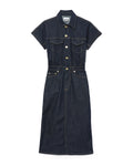 Denim rose midi dress