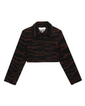 Wool jacquard cropped jacket