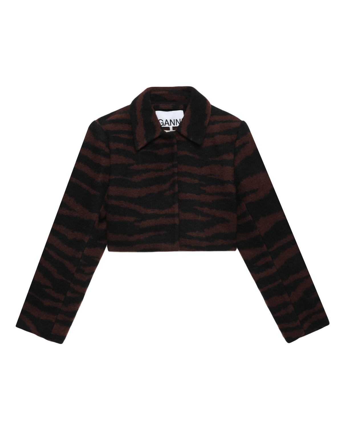 Wool jacquard cropped jacket