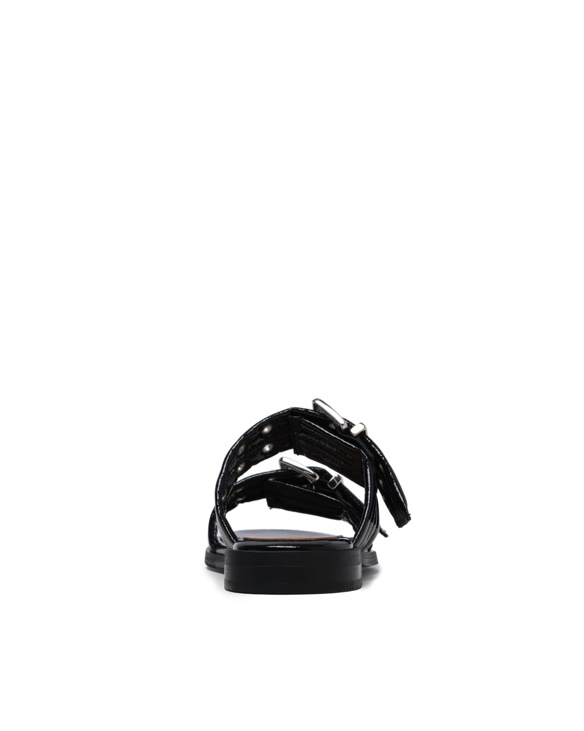 Feminine buckle two-strap sandals