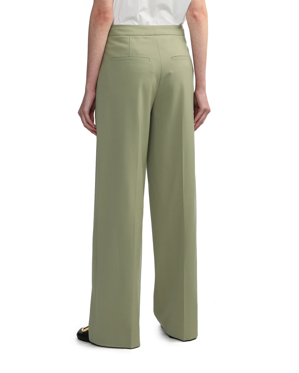 Tailored wool-blend pants