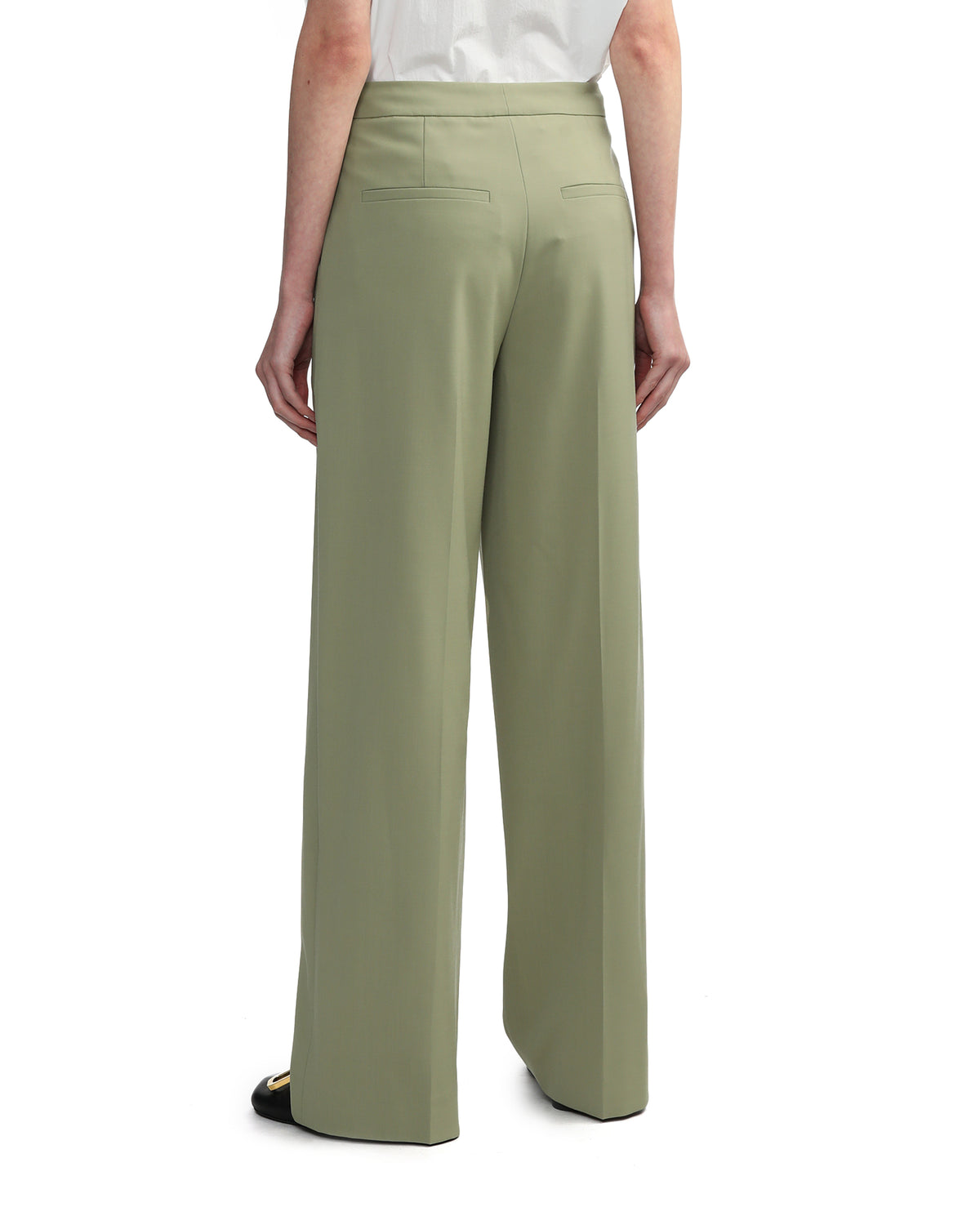 Tailored wool-blend pants