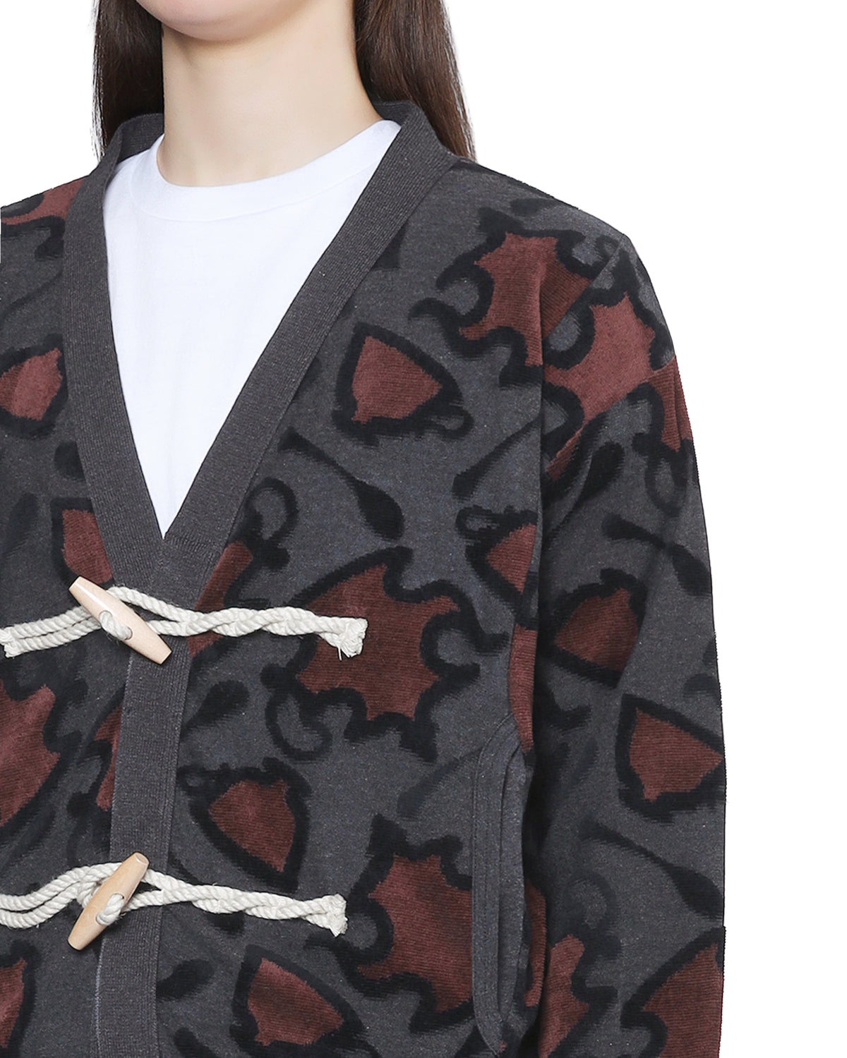 Printed cardigan