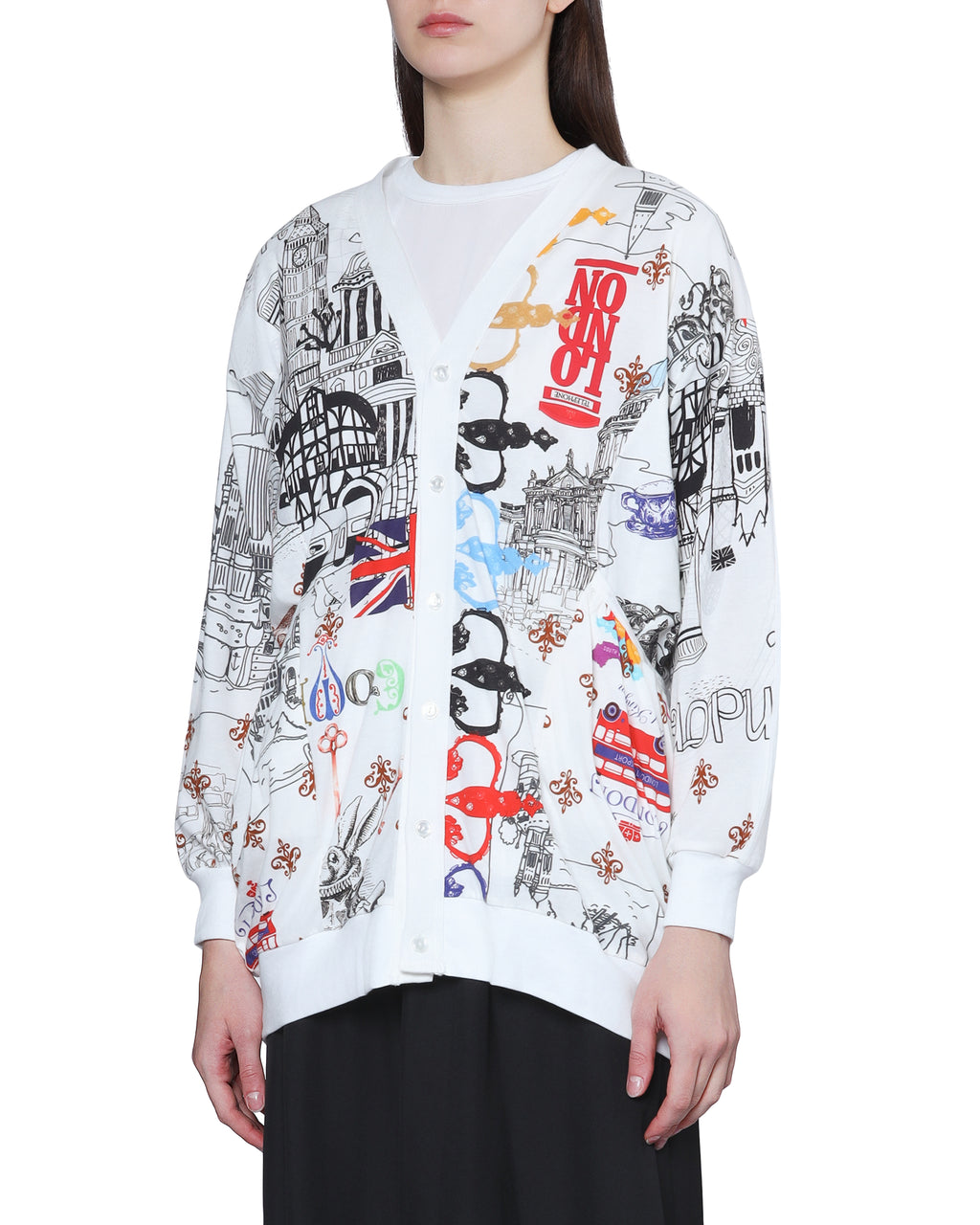 Graphic cardigan