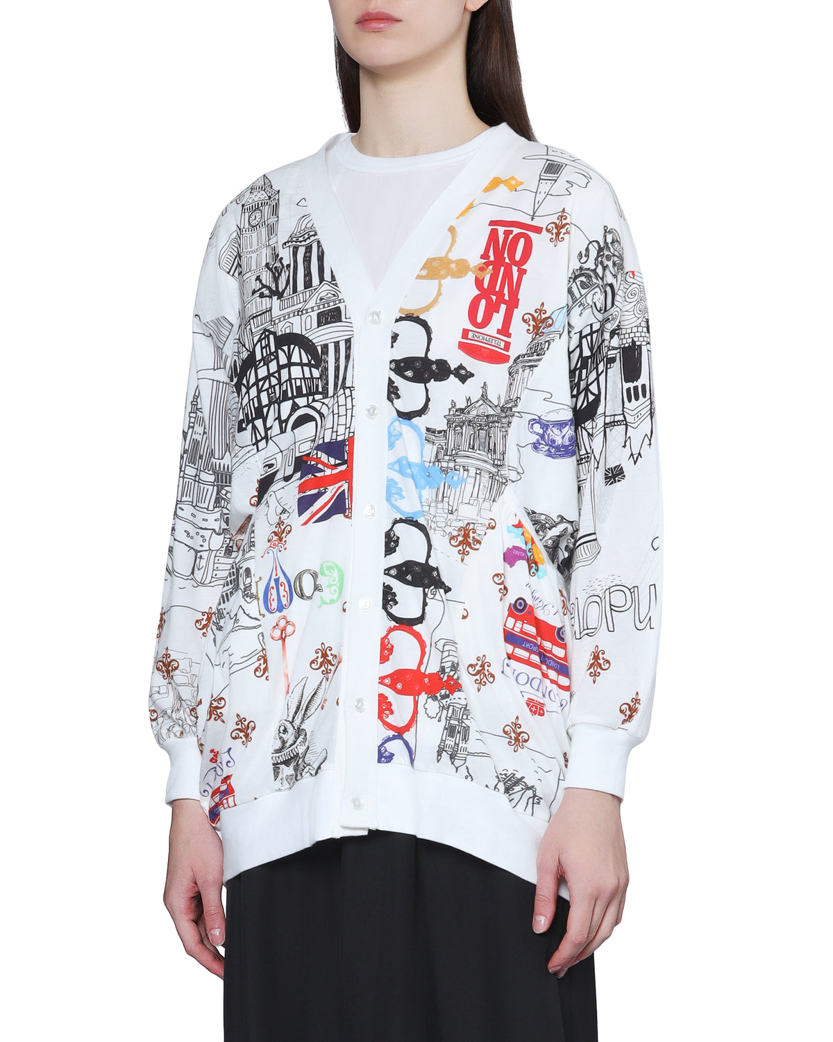 Graphic cardigan