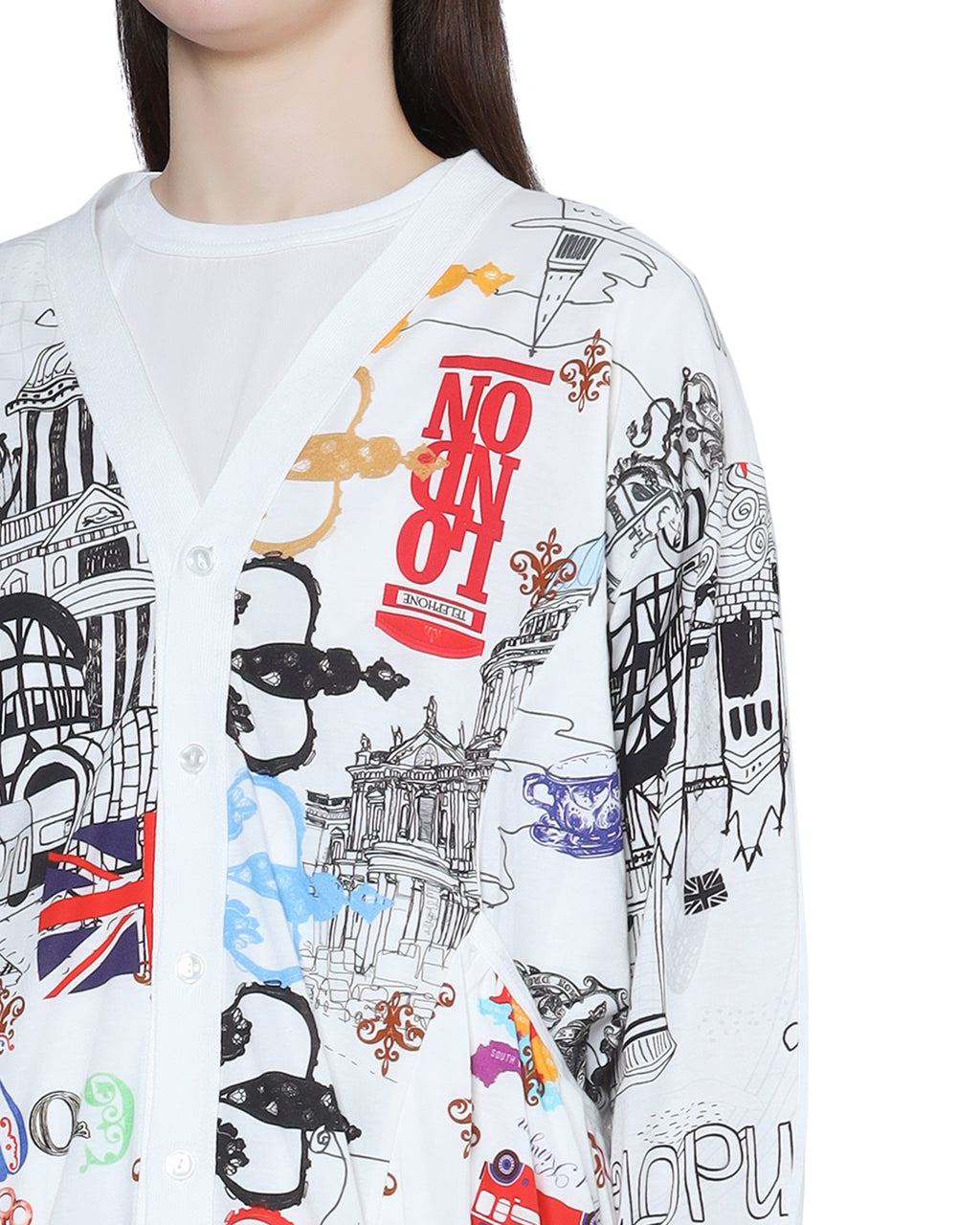 Graphic cardigan