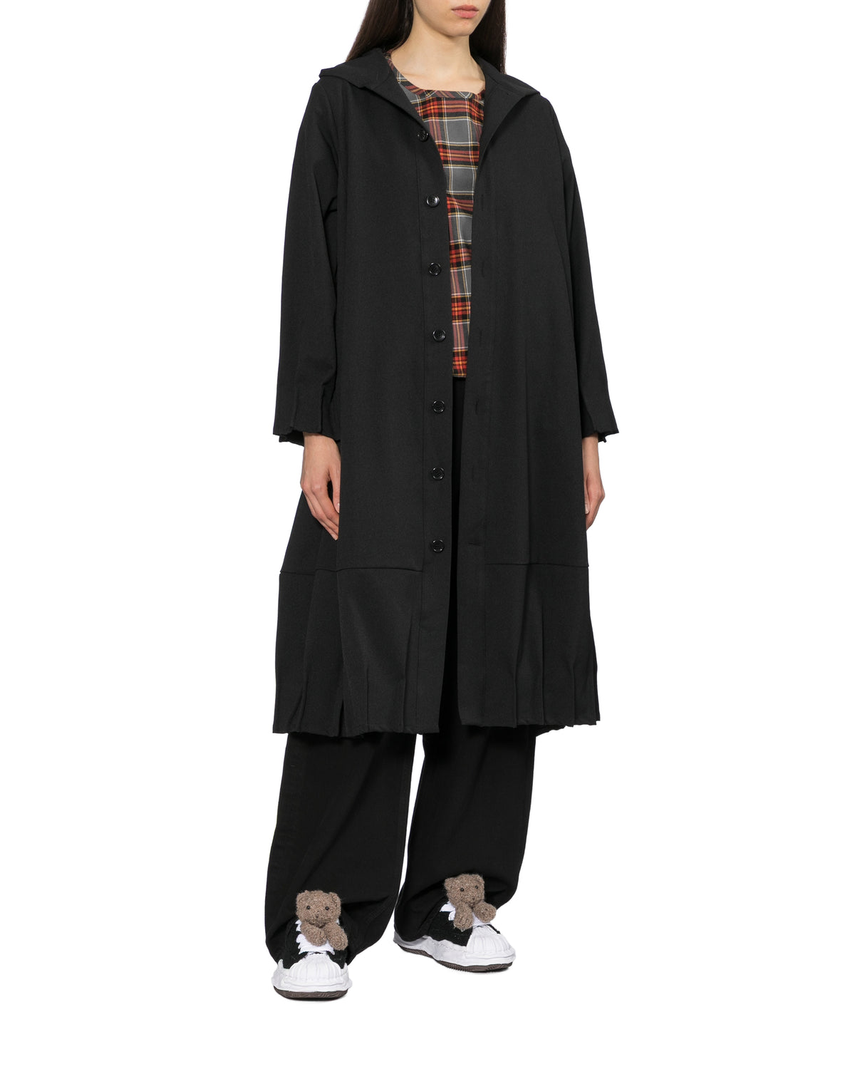 Hooded longline coat