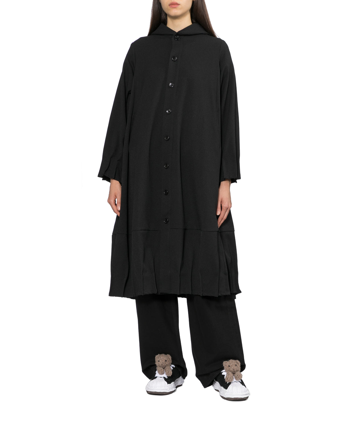 Hooded longline coat