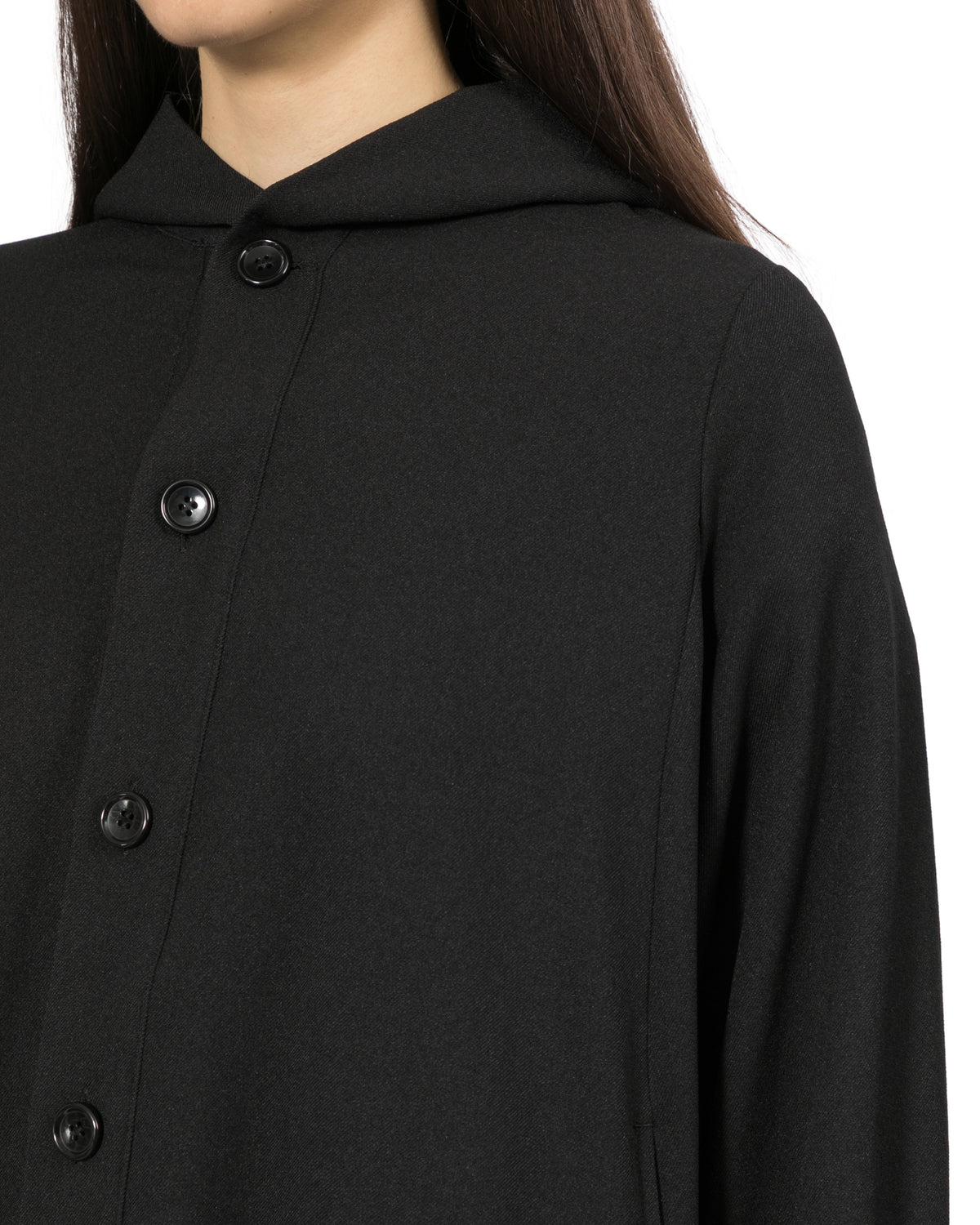 Hooded longline coat