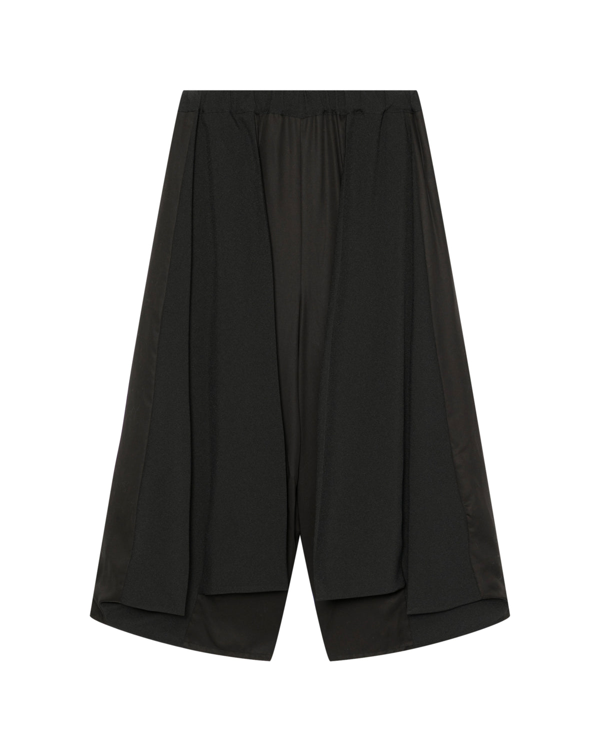 Pleated wide-leg cropped pants