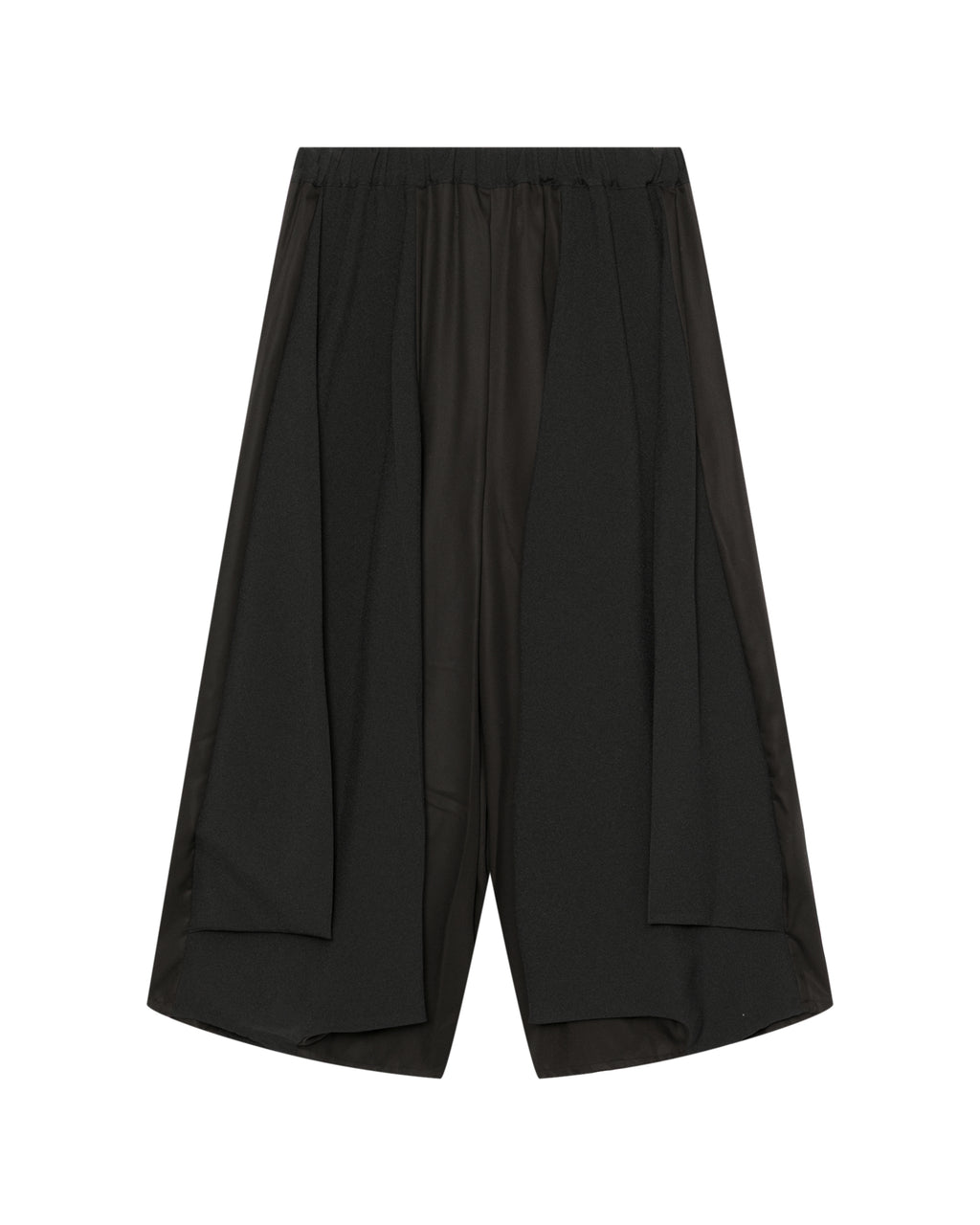 Pleated wide-leg cropped pants