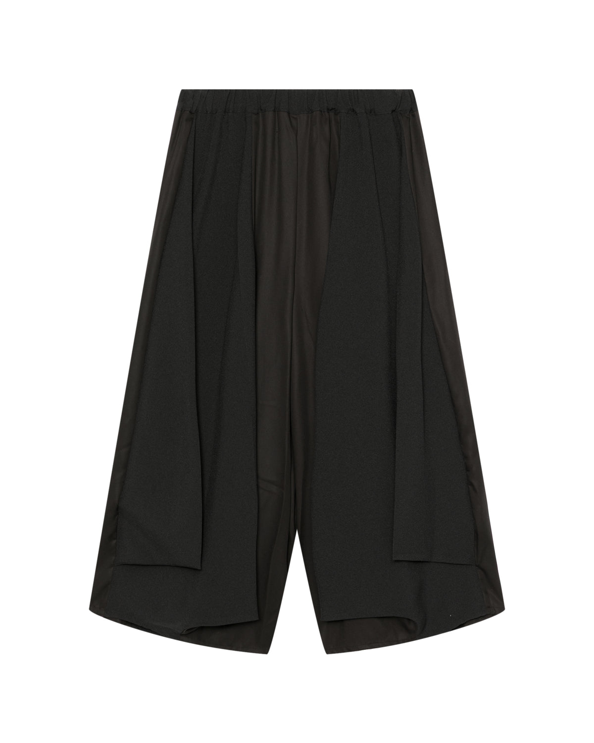 Pleated wide-leg cropped pants