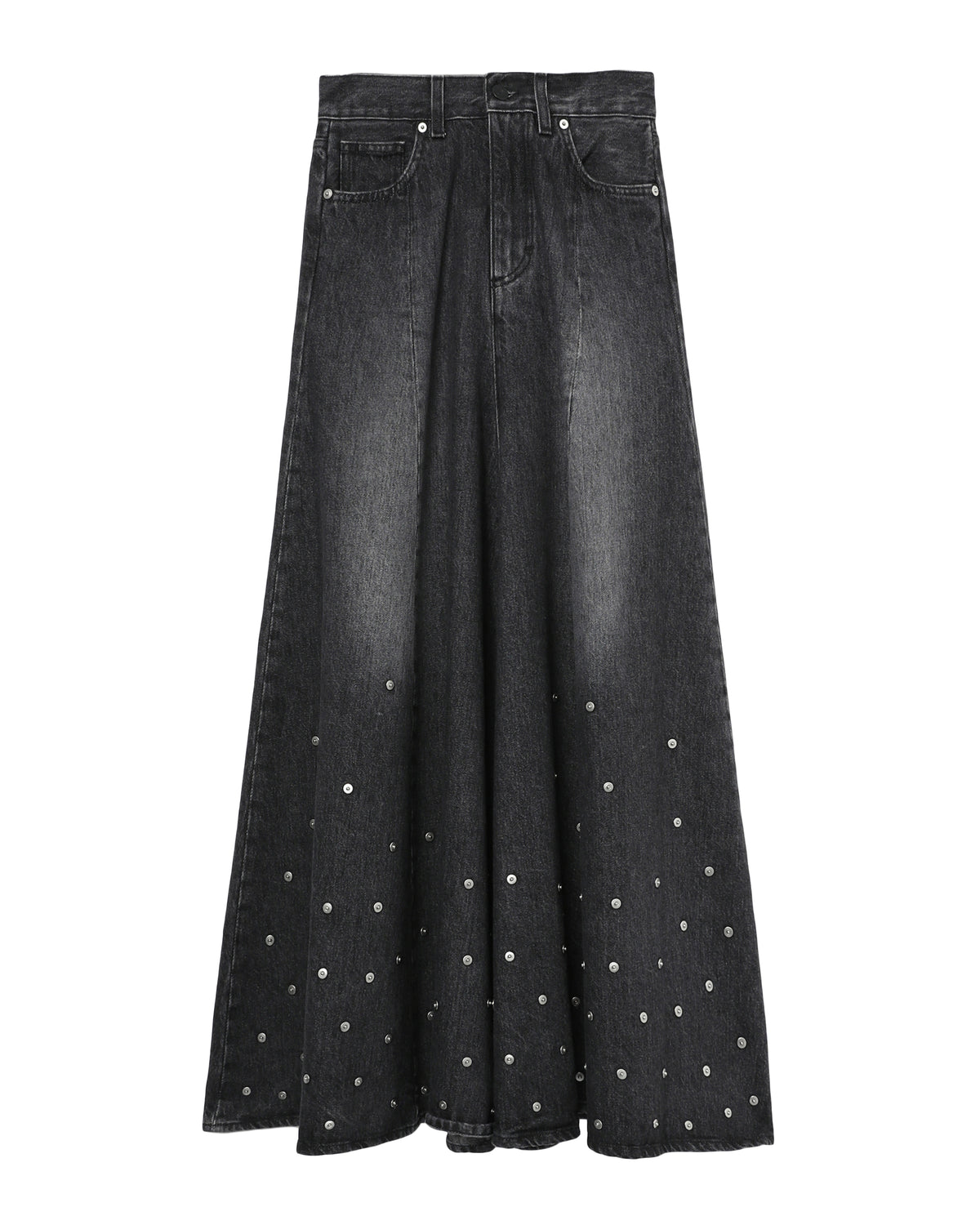 Studs denim skirt