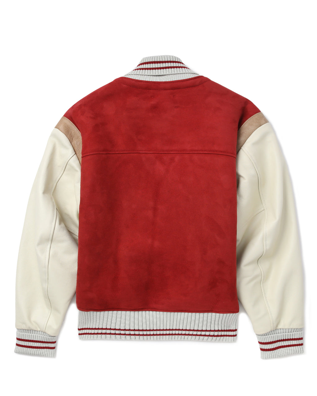 Bomber varsity leather jacket