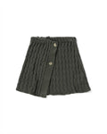 Ajour knitted wrap skirt