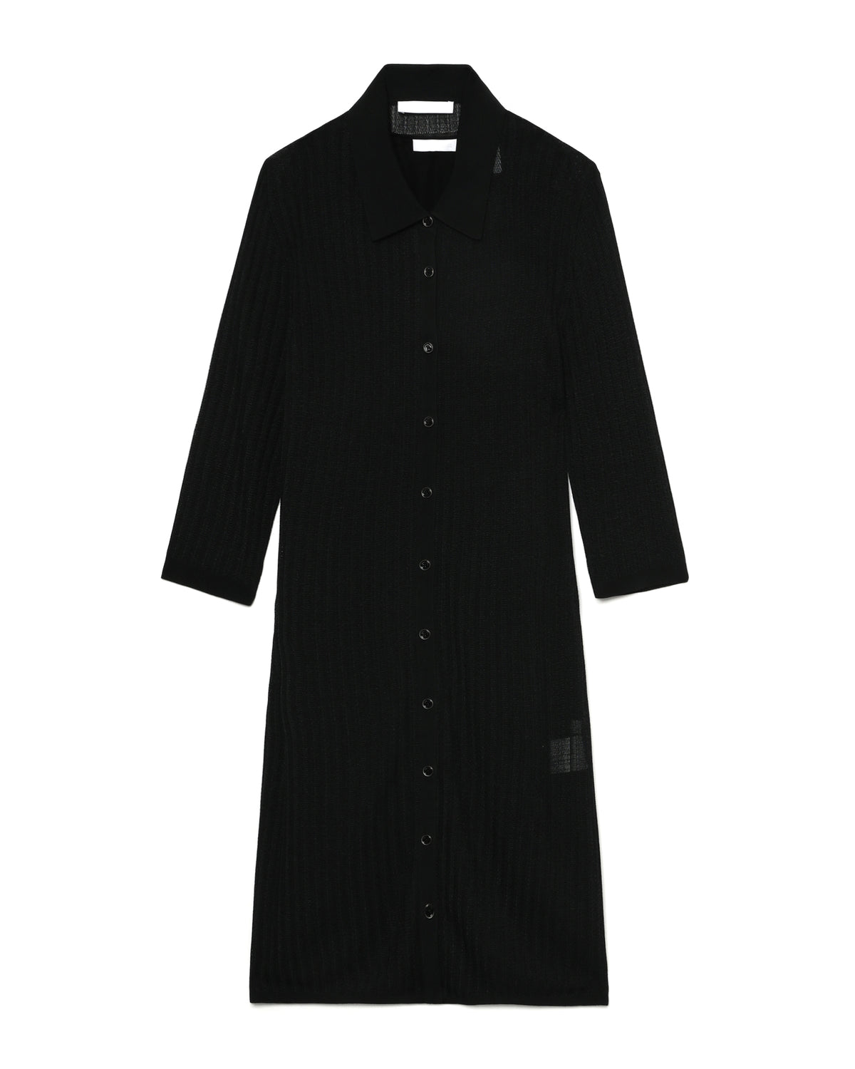 Ribbed knit shirt dress