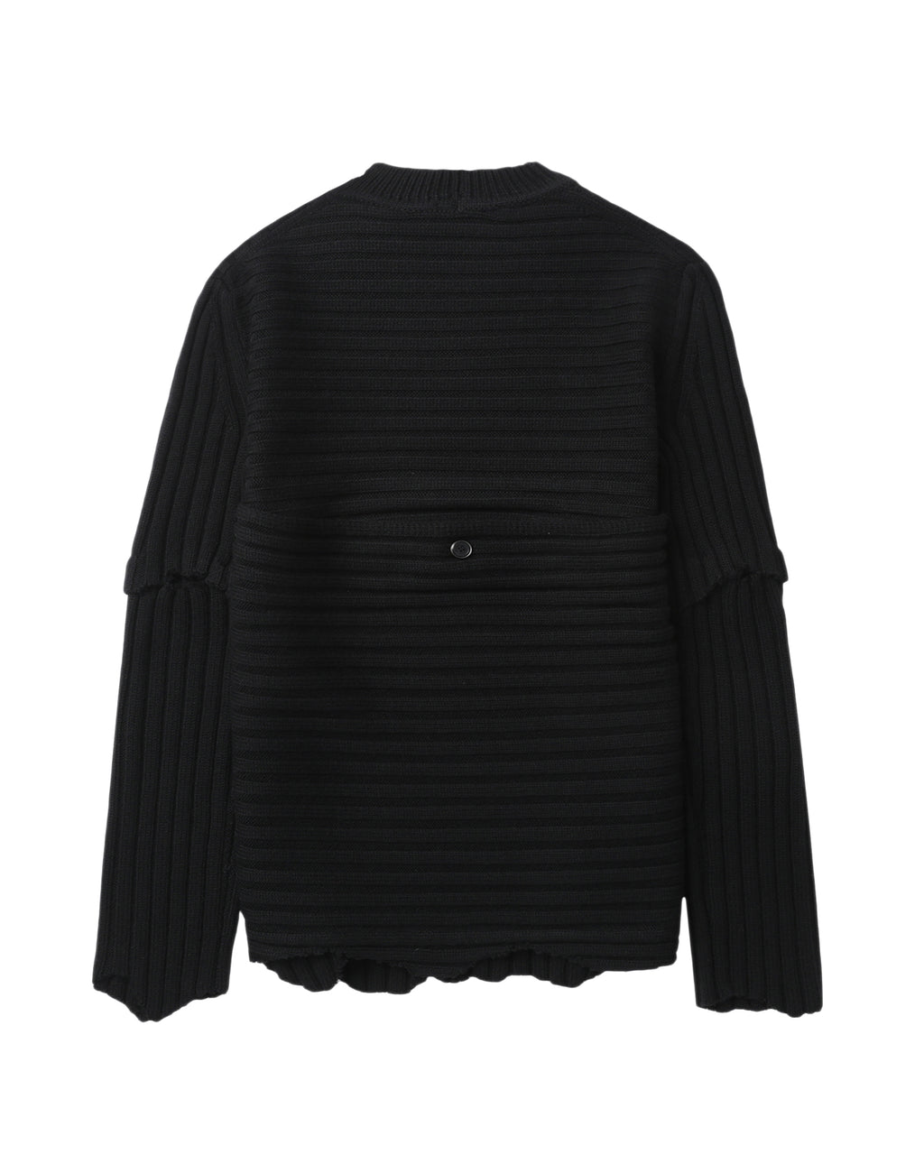 Distressed ribbed sweater