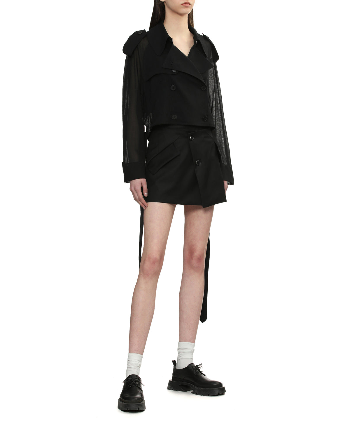 Layered wrap skort