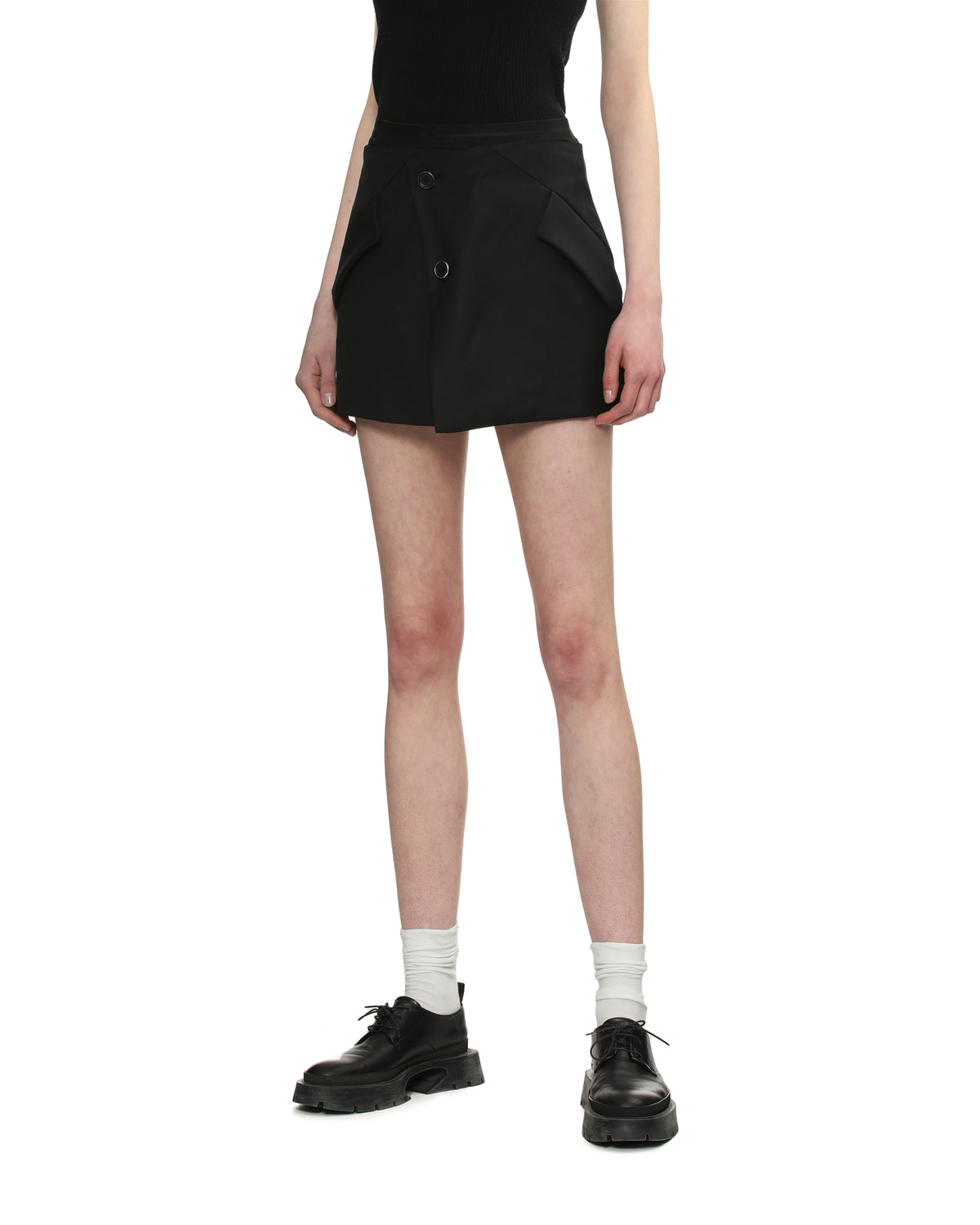 Layered wrap skort