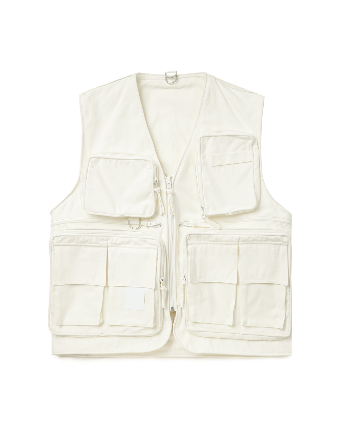 Multi-pocket v-neck vest