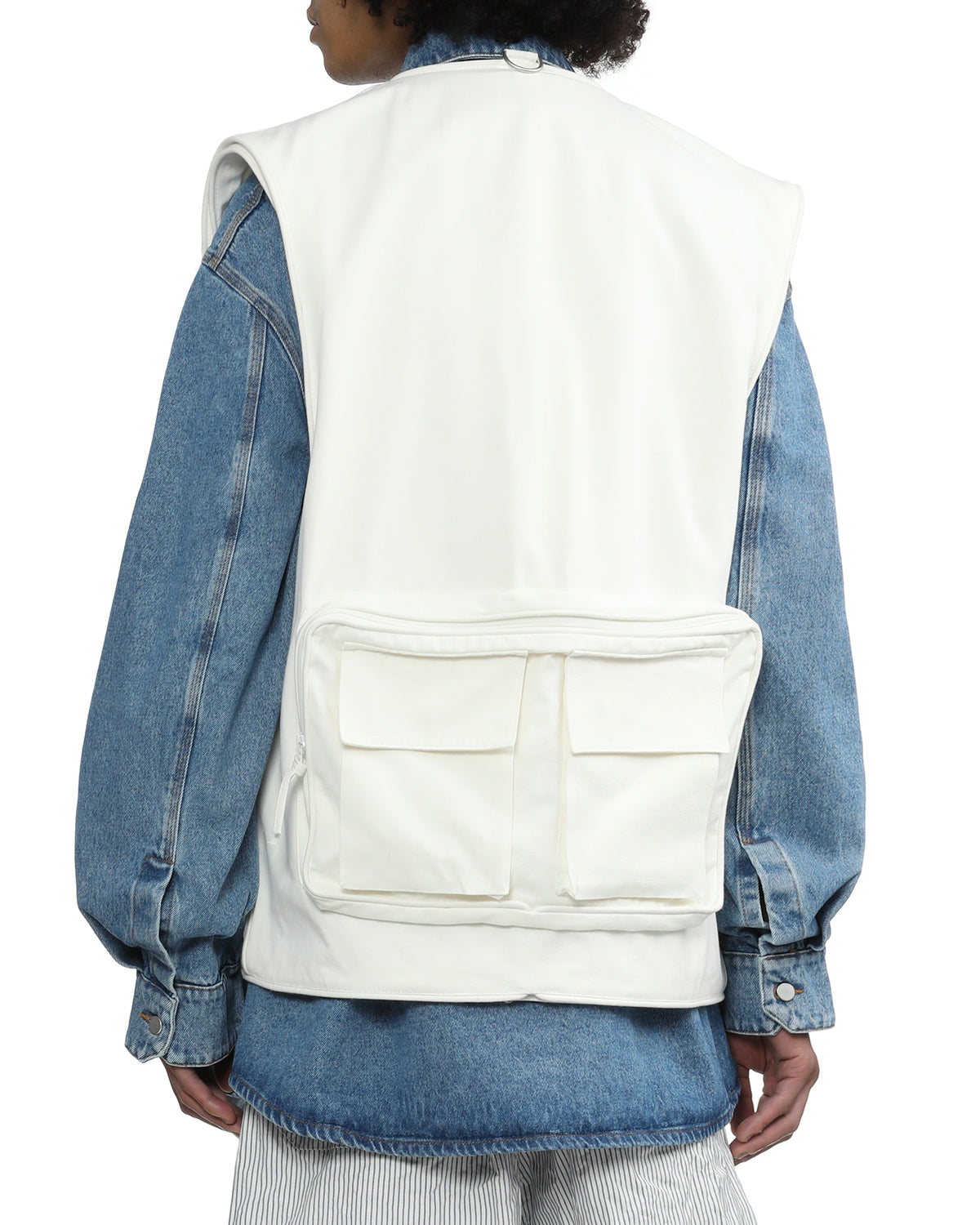 Multi-pocket v-neck vest