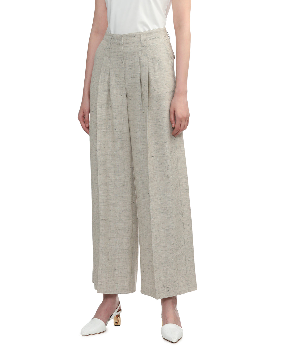 Pleated high waisted pants