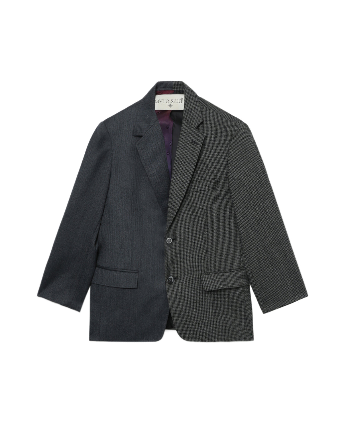 Two tone single-breasted blazer