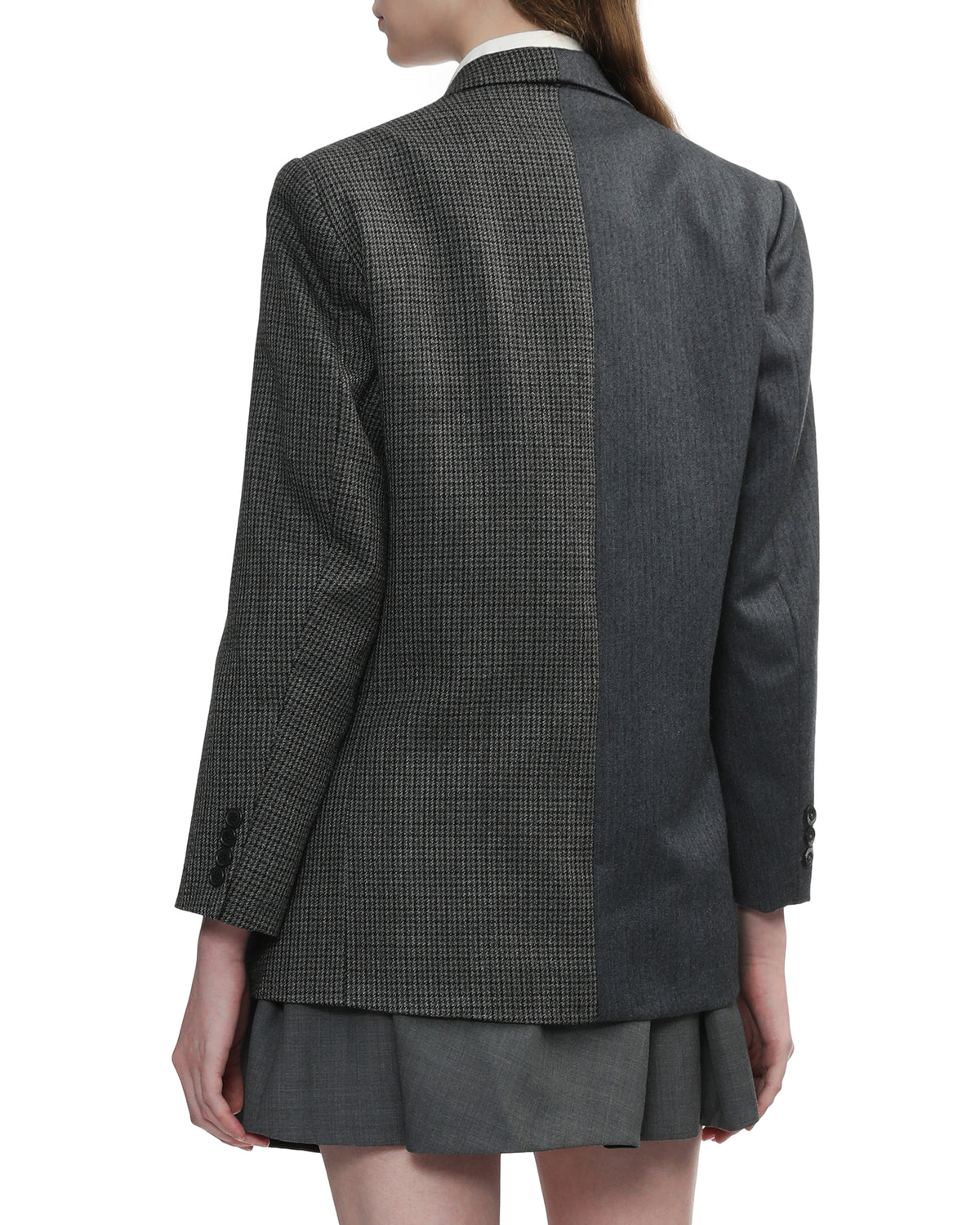 Two tone single-breasted blazer
