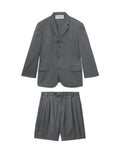 Stripe shorts suit