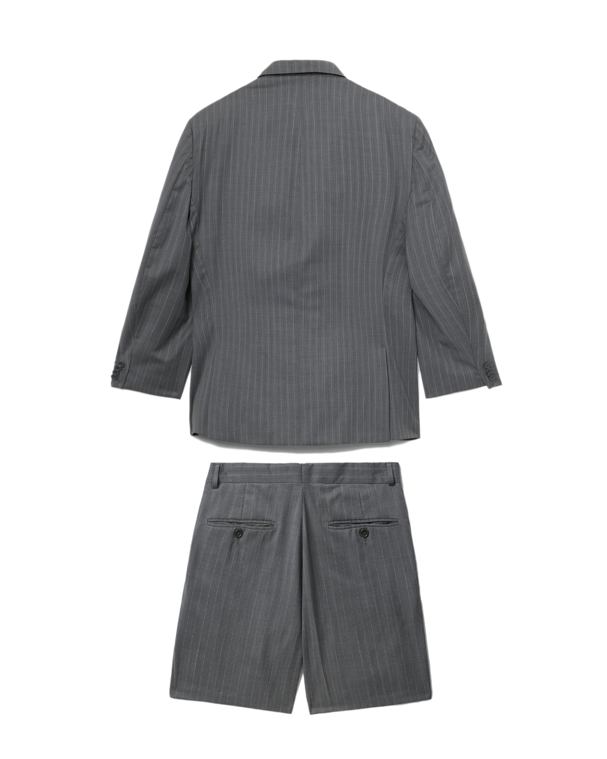 Stripe shorts suit