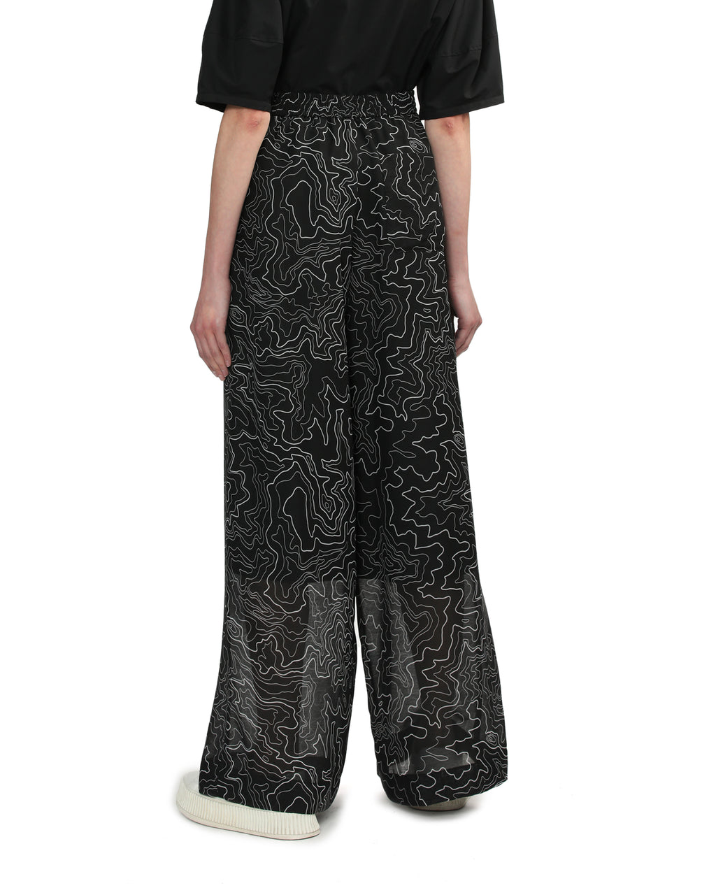 Patterned wide-leg pants