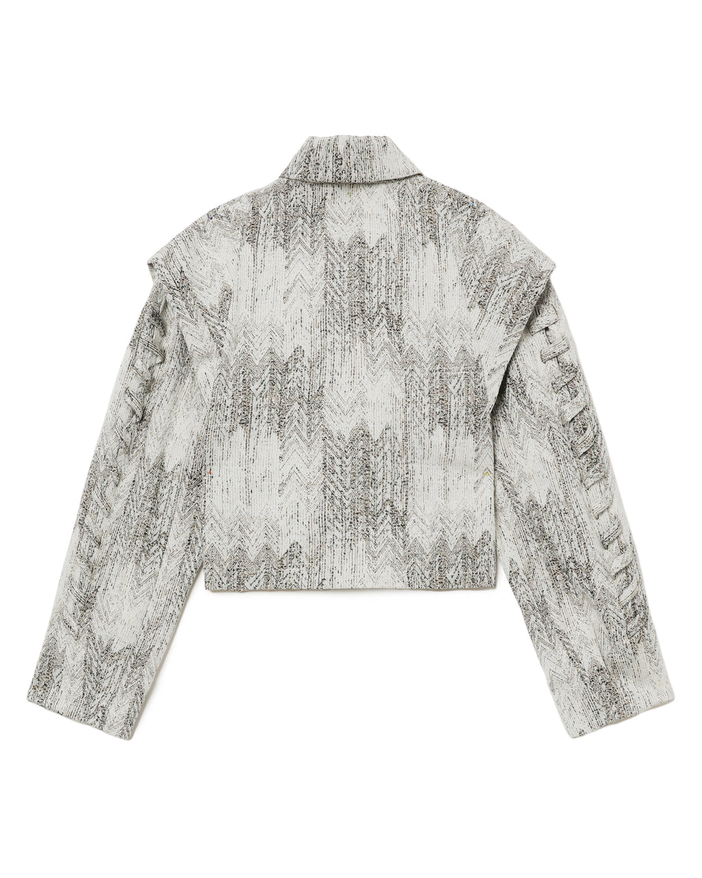 Cropped textured chevron jacket