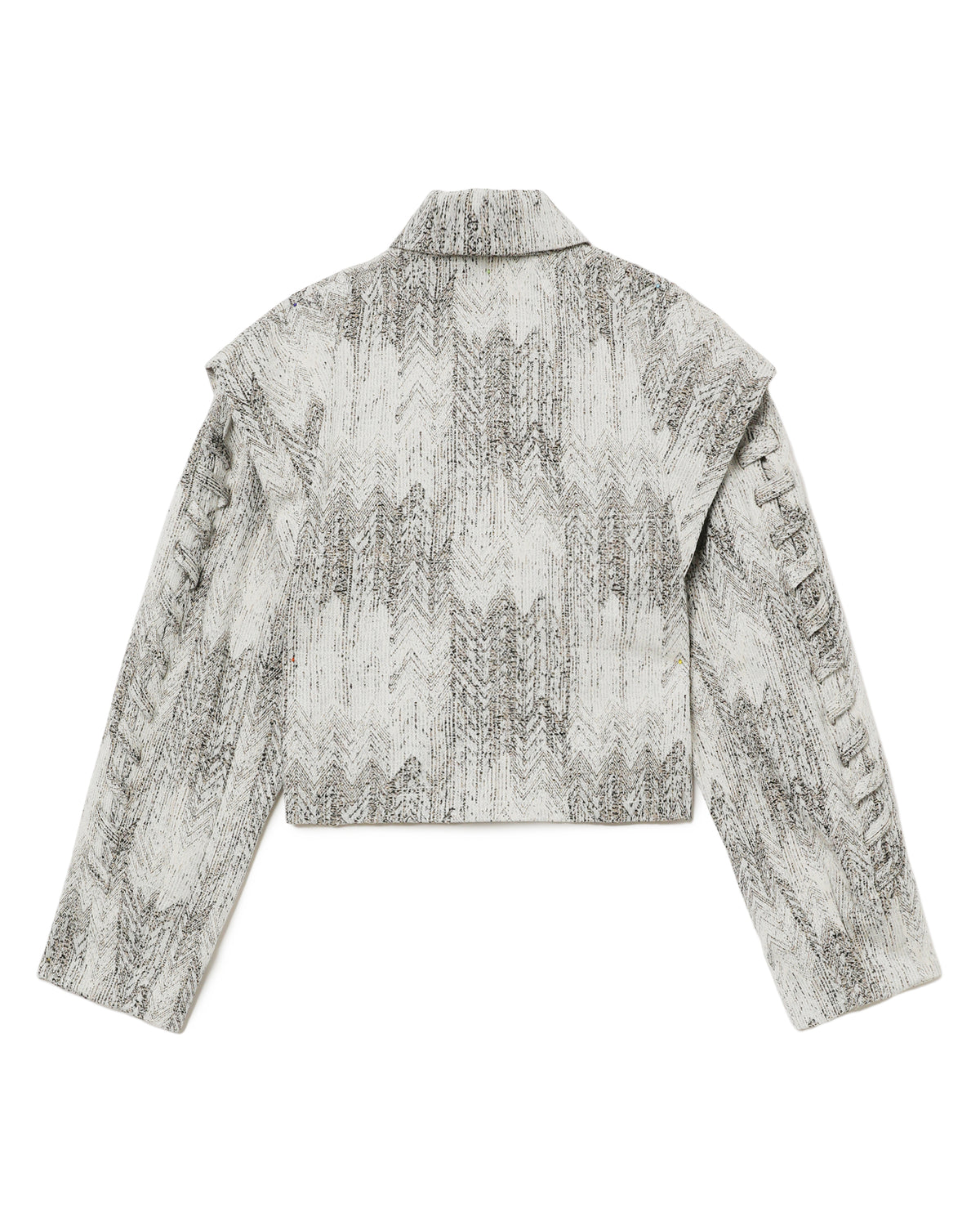 Cropped textured chevron jacket